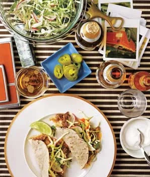 Slow-cooker chipotle beef tacos with cabbage-radish slaw