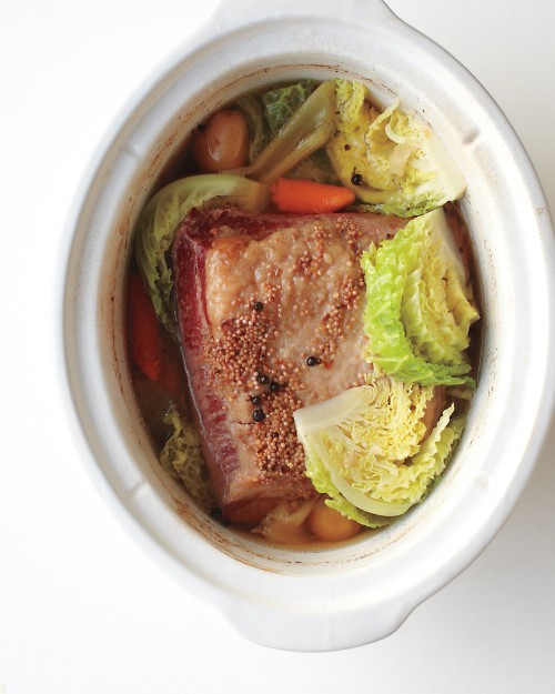 Slow-cooker corned beef and cabbage