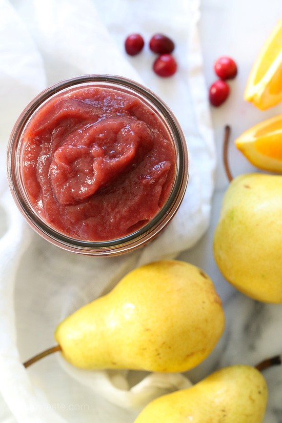 Slow cooker cranberry-pear butter