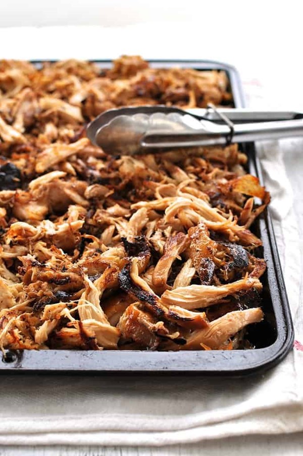 Slow cooker crispy Chinese shredded chicken