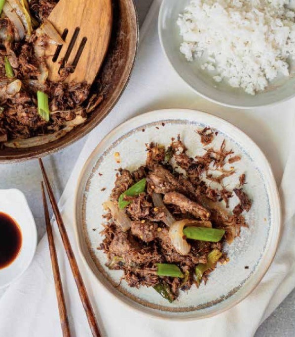Slow cooker crispy five-spice pork