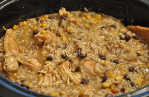 Slow-cooker fiesta chicken and rice