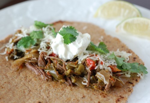 Slow-cooker flank steak fajitas