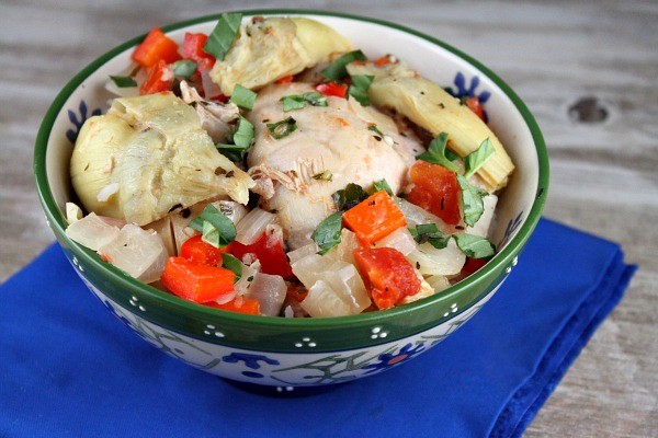 Slow cooker French basil chicken