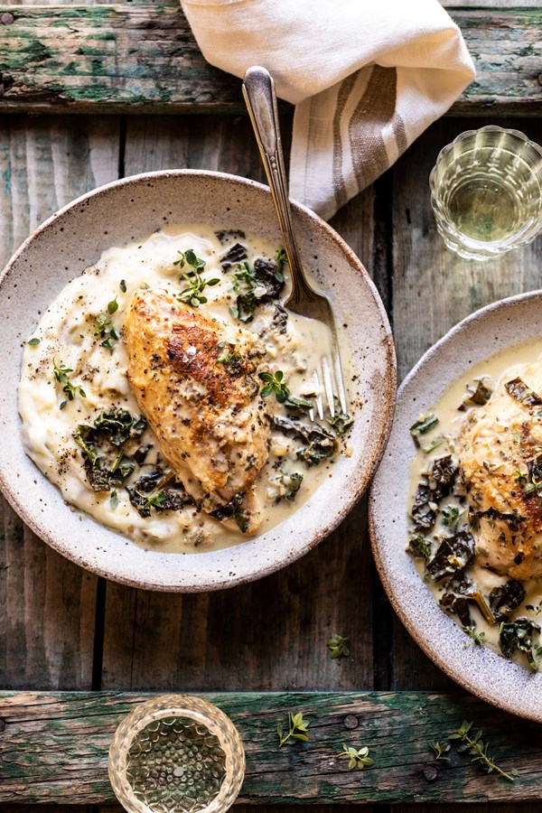 Slow cooker French wine and mustard chicken