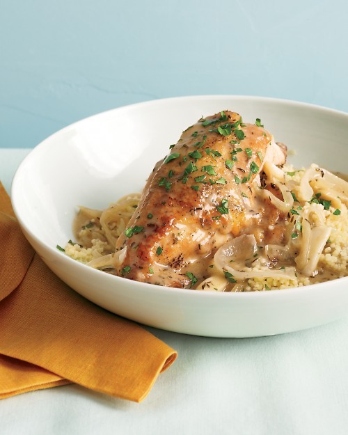 Slow-cooker garlic chicken with couscous