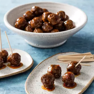 Slow-cooker glazed cocktail meatballs