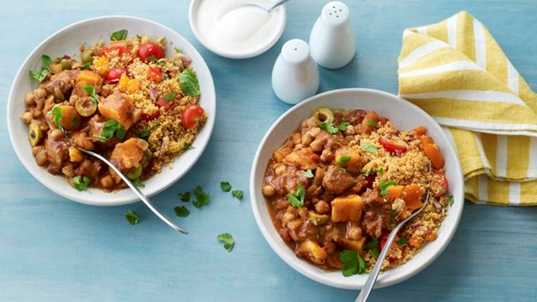 Slow cooker lamb and sweet potato tagine