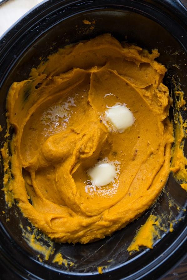 Slow cooker mashed sweet potatoes