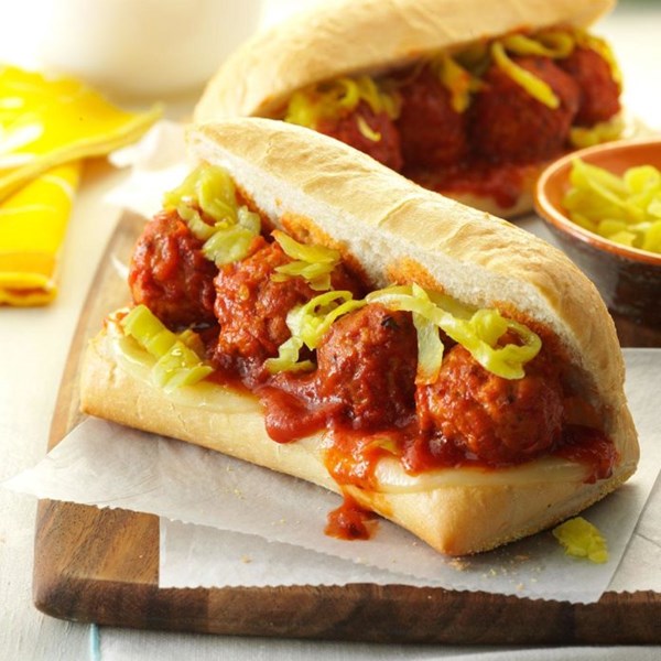 Slow-cooker meatball sandwiches