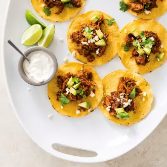 Slow-cooker Mexican shredded pork tostadas