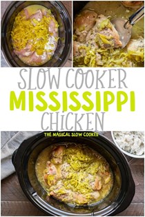 Slow cooker Mississippi chicken