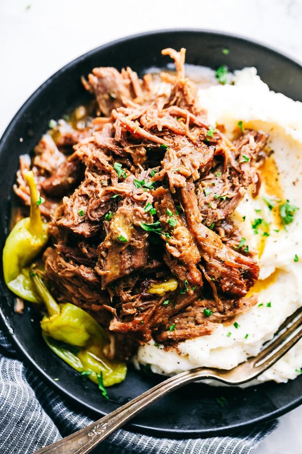 Slow cooker Mississippi pork roast