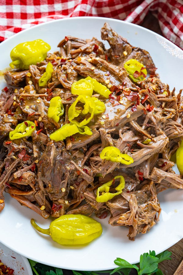 Slow cooker Mississippi pot roast