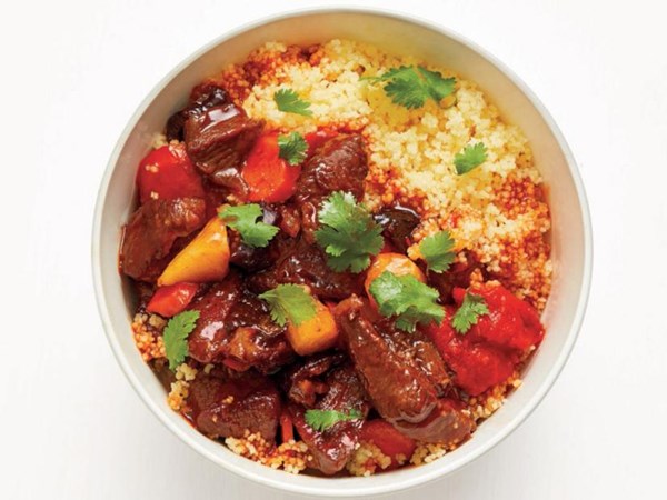 Slow-cooker Moroccan beef stew with couscous 