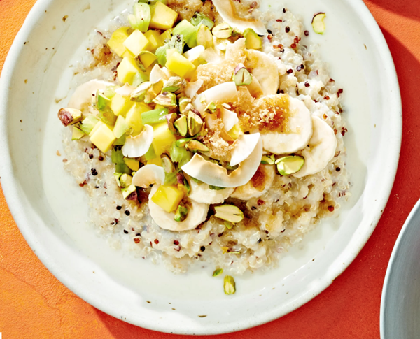 Slow-cooker overnight quinoa porridge