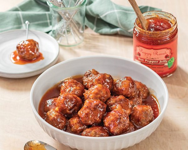 Slow cooker pepper jelly meatballs