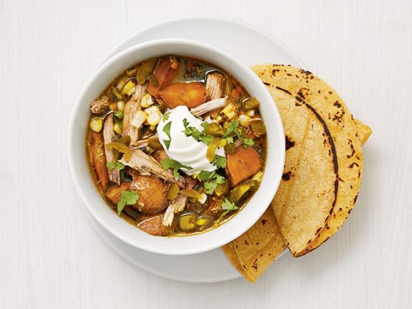 Slow-cooker pork and green chile stew