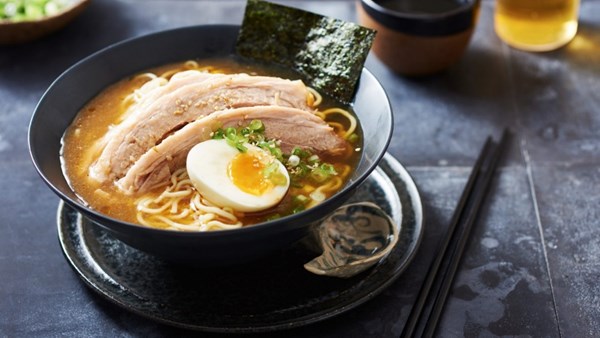 Slow-cooker pork belly ramen