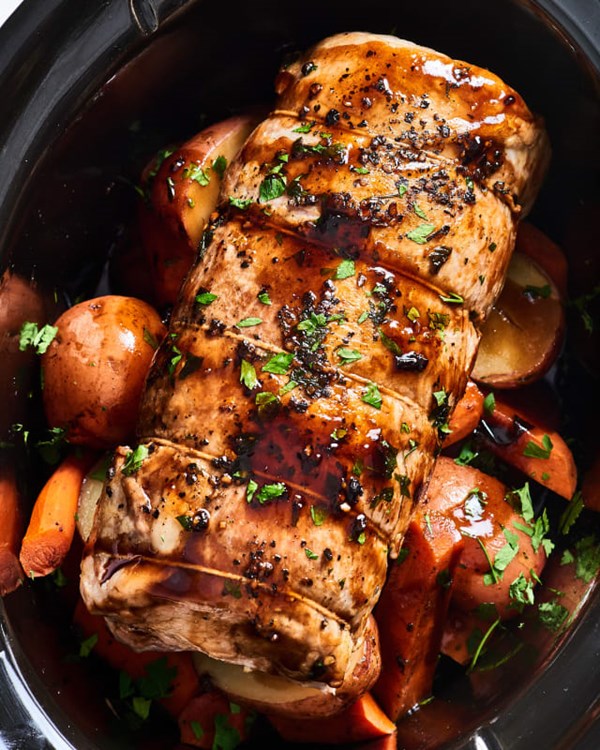 Slow cooker pork loin