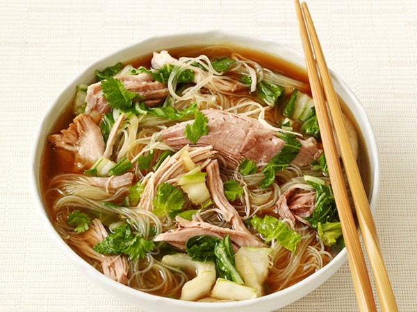 Slow-cooker pork with noodles