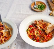 Slow-cooker puttanesca squid