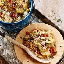 Slow cooker quinoa-summer squash casserole