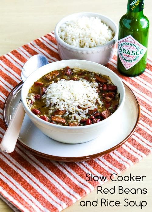 Slow cooker red beans and rice soup