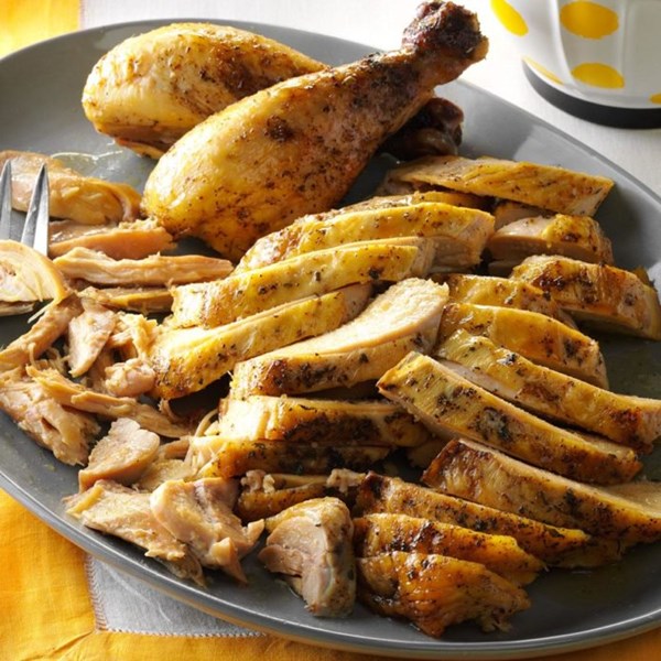 Slow cooker roast chicken