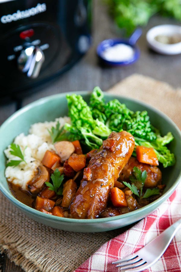 Slow cooker sausage casserole