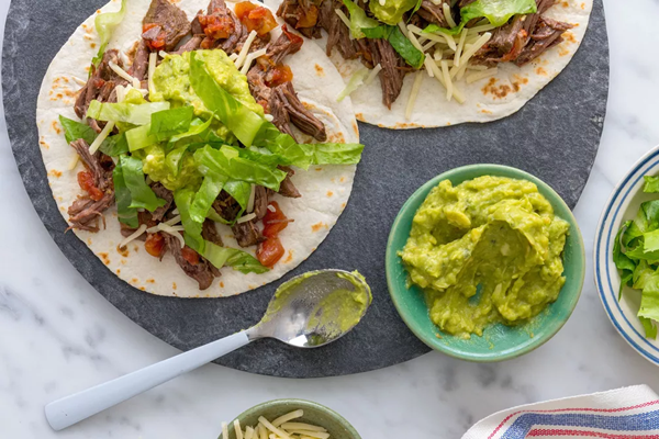  Slow-cooker shredded beef tacos