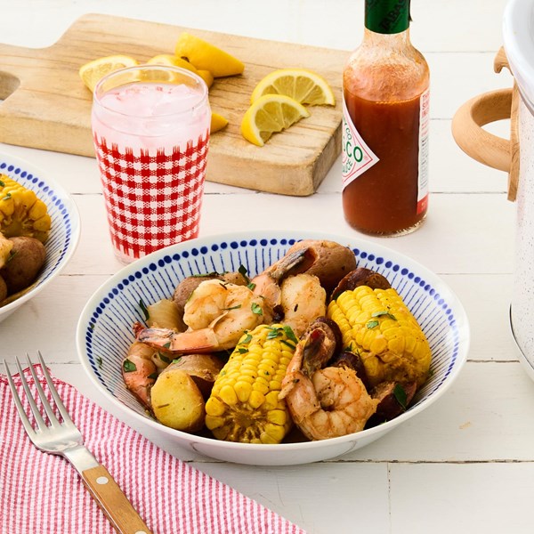 Slow-cooker shrimp boil