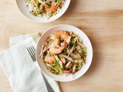 Slow-cooker smoked chicken and shrimp gumbo
