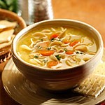Slow cooker smoked turkey and noodle soup
