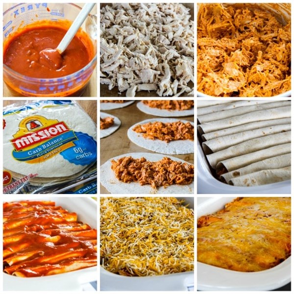 Slow cooker sour cream chicken enchiladas