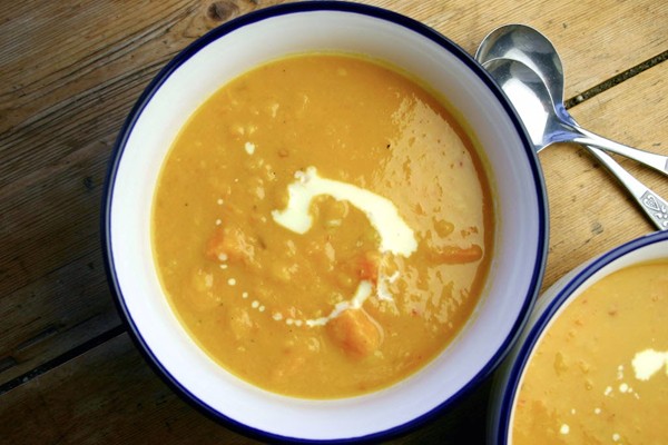 Slow cooker sweet potato corn chowder