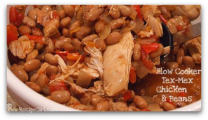 Slow cooker Tex Mex chicken and beans