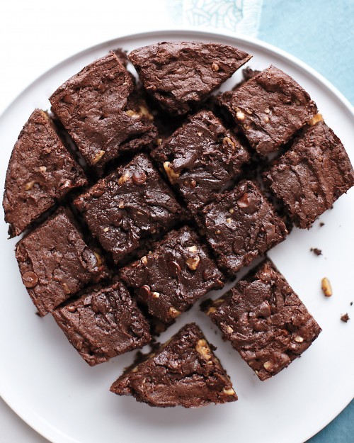 Slow-cooker triple chocolate brownies