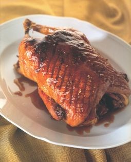 Slow-honey-roast duck