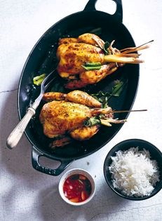 Slow-roast coconut and lemongrass chicken
