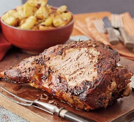 Slow-roast lamb with cinnamon, fennel and citrus