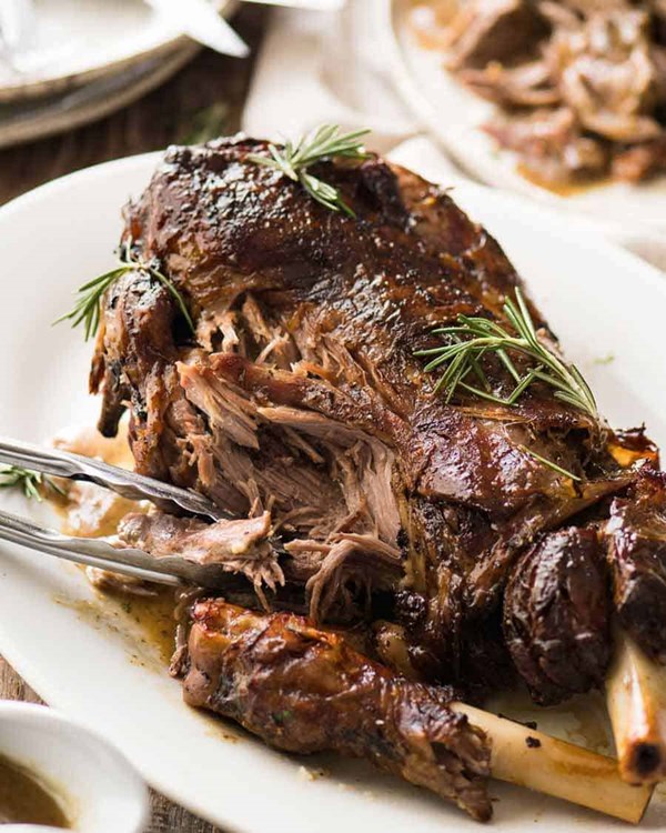 Slow roast leg of lamb