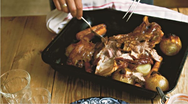 Slow-roast shoulder of lamb