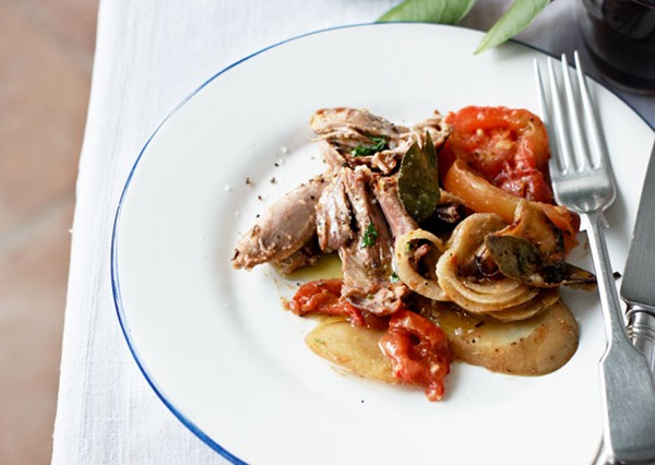 Slow-roasted Andalusian-style lamb and potatoes