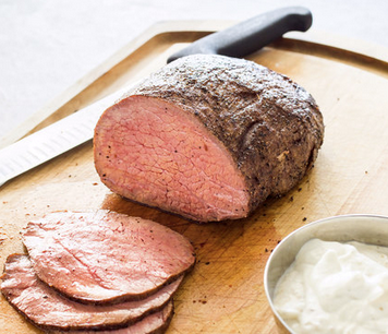 Slow-roasted beef