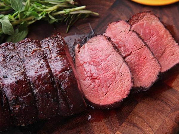 Slow-roasted beef tenderloin