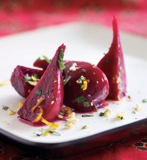 Slow-roasted beets with walnut gremolata