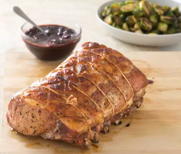 Slow-roasted bone-in pork rib roast