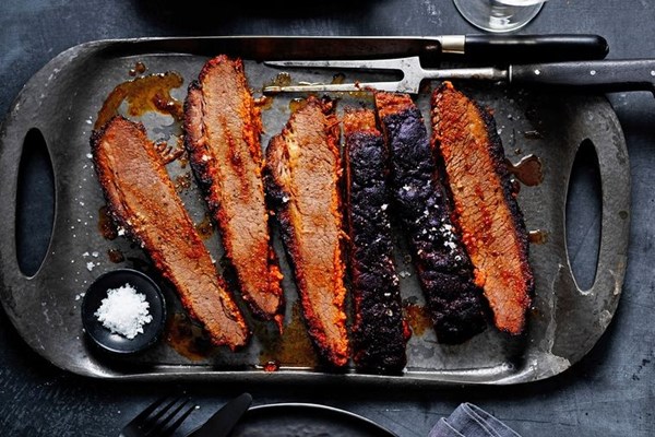 Slow-roasted brisket with aromatic spice rub