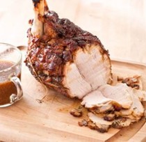 Slow-roasted fresh ham